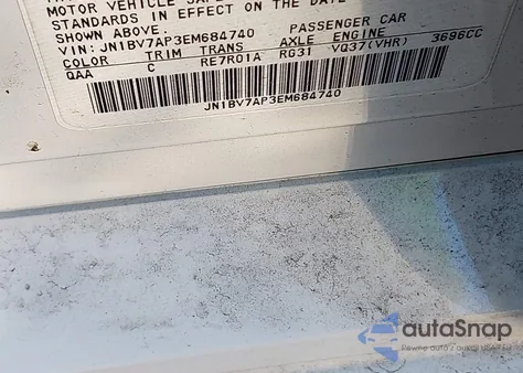 2014 Infiniti Q50 Premium z USA, uszkodzony, nr VIN JN1BV7AP3EM684740